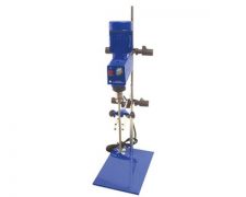 Мешалка US-2000А ULAB верхнеприводная объем 20 л, диапазон вязкости 0-10000 mpas, скорость вращения I: 60-500 и II: 240-2000 об./мин. Аналоговое управление.